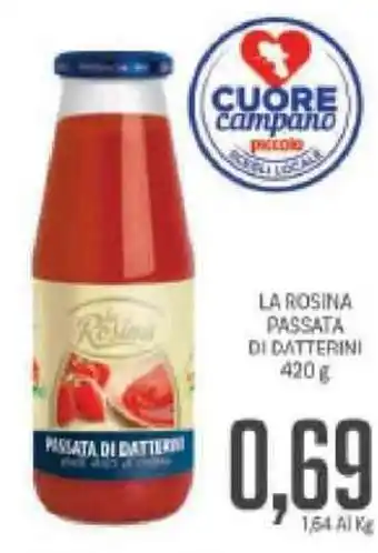 Supermercati Piccolo La Rosina Passata di Datterini 420g offerta