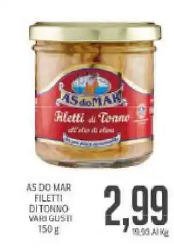 Supermercati Piccolo As Do Mar Filetti Di Tonno Vari Gusti 150 g offerta