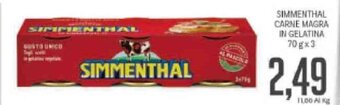 Supermercati Piccolo Simmenthal Carne Magra In Gelatina 70 g x 3 offerta