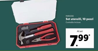Lidl Parkside Set utensili, 10 pezzi offerta