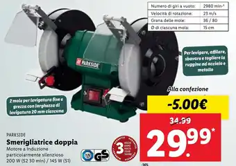 Lidl Parkside Smerigliatrice doppia offerta