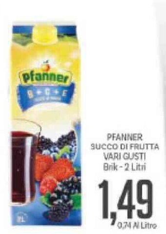 Supermercati Piccolo Pfanner Succo Di Frutta Vari Gusti Brik 2 Litri offerta