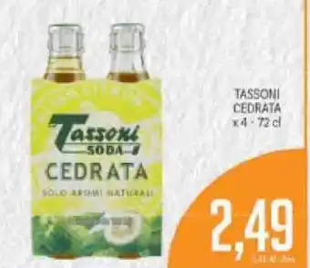 Supermercati Piccolo Tassoni Cedrata x4 72 cl offerta