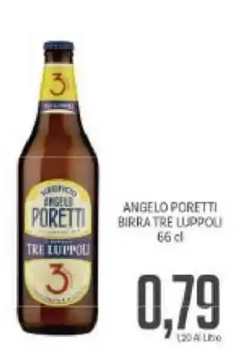 Supermercati Piccolo Angelo Poretti Birra Tre Luppoli 66 offerta