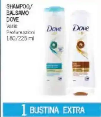 Supermercati Piccolo Shampoo/Balsamo Dove 180/225ml offerta