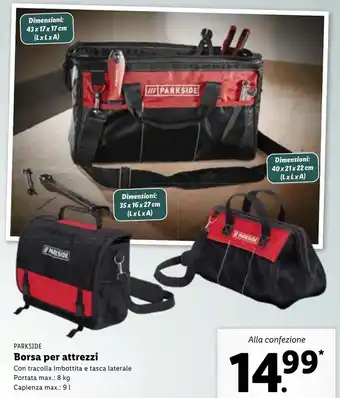 Lidl Parkside Borsa per attrezzi offerta