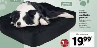 Lidl Zoofari Lettino gonfiabile per cani offerta
