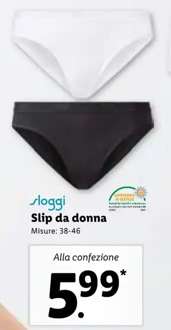 Lidl Sloggi Slip da donna Misure: 38-46 offerta