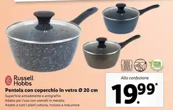 Lidl Russell Hobbs Pentola con coperchio in vetro Ø 20 cm offerta