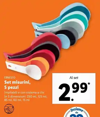 Ernesto Set misurini, 5 pezzi