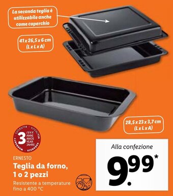 Lidl Ernesto Teglia da forno, 1 o 2 pezzi offerta