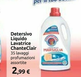 Carrefour Chanteclair Detersivo Liquido Lavatrice offerta