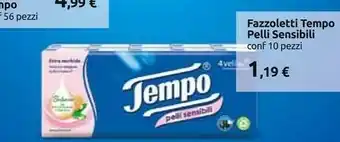 Carrefour Tempo Fazzoletti Pelli Sensibili offerta