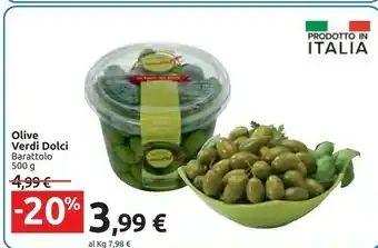 Carrefour Olive Verdi Dolci Barattolo 500 G offerta