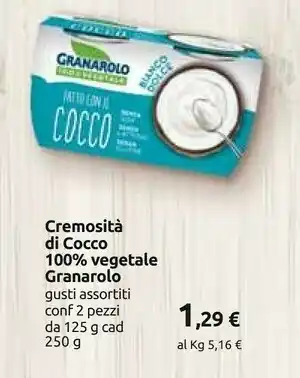 Carrefour Granarolo Cremosità Di Cocco 100% Vegetale offerta