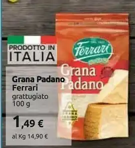 Carrefour Ferrari Grana Padano Grattugiato 100 G offerta