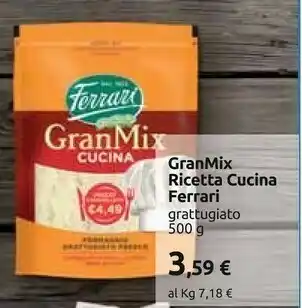 Carrefour Ferrari Granmix Ricetta Cucina Grattugiato 500 G offerta
