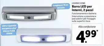 Lidl Livarno Home Barra LED per interni, 2 pezzi offerta