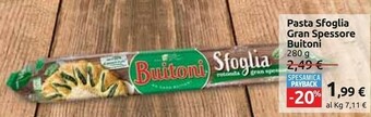 Carrefour Buitoni Pasta Sfoglia Gran Spessore 280 G offerta