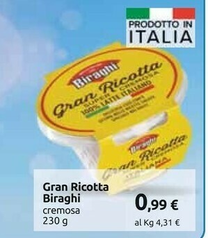 Carrefour Biraghi Gran Ricotta Cremosa 230 G offerta