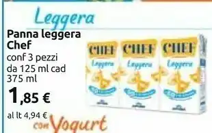 Carrefour Parmalat Chef Leggera 375 G(ml) offerta