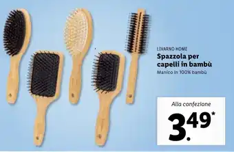 Lidl Livarno Home Spazzola per capelli in bambù offerta