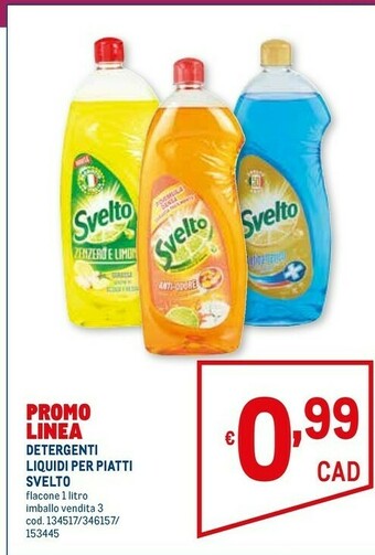 Metro Svelto Detersivo piatti offerta