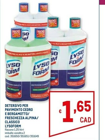 Metro Lysoform Pulizie di casa offerta