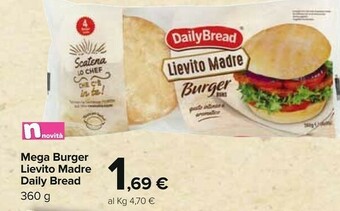 Carrefour Daily bread Mega Burger Lievito Madre offerta