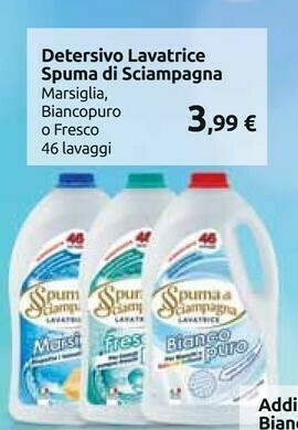 Carrefour Spuma Di Sciampagna Detersivo Lavatrice offerta