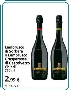Carrefour Sorbara Cavicchioli Amabile Lambrusco Di 750 G(ml) offerta