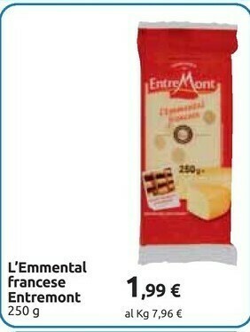 Carrefour Entremont Emmenthal 250 G(ml) offerta
