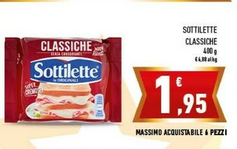 Conad Mondelez Sottilette Le Originali Classiche 400 G(ml) offerta