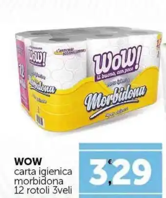 Amato Point Wow carta igienica morbidona 12 rotoli 3 veli offerta