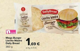Daily bread Mega Burger Lievito Madre 360 G