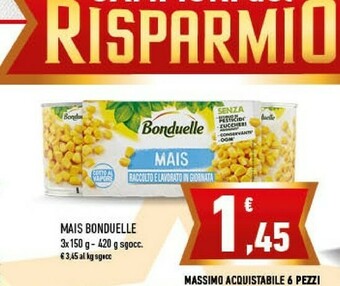 Conad Bonduelle Mais Cotto Al Vapore offerta