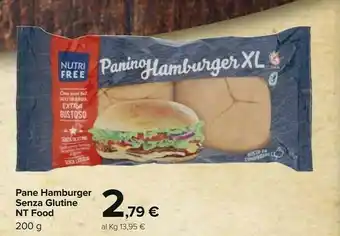 Carrefour Nutri free Pane Hamburger Senza Glutine Nt Food 200 G offerta