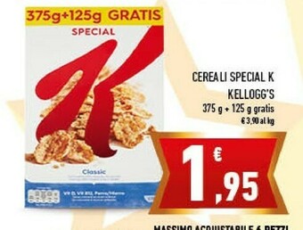 Conad Kelloggs Cereali Special K offerta