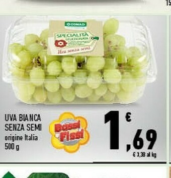 Conad Uva Bianca Senza Semi offerta