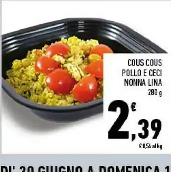 Conad Cous Cous Pollo E Ceci Nonna Lina 280 G offerta