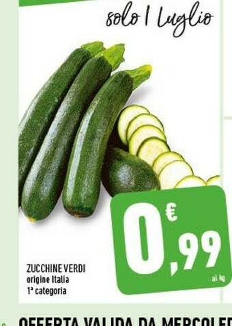 Conad Zucchine Verdi offerta