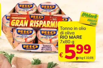 Rio Mare Tonno in olio di oliva 7x80g