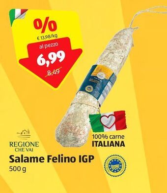 ALDI Salame felino igp offerta