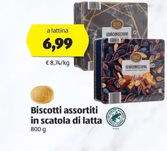 ALDI Biscotti assortiti in scatola di latta offerta