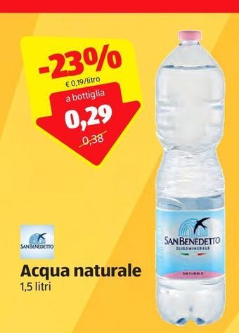 ALDI Acqua naturale offerta