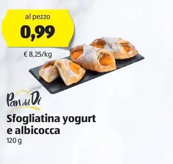 ALDI Sfogliatina yogurt e albicocca offerta