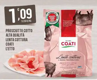 Eurospar Coati Prosciutto Cotto Alta Qualità Lenta Cottura offerta