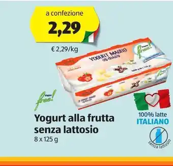 ALDI Yogurt alla frutta senza lattosio offerta