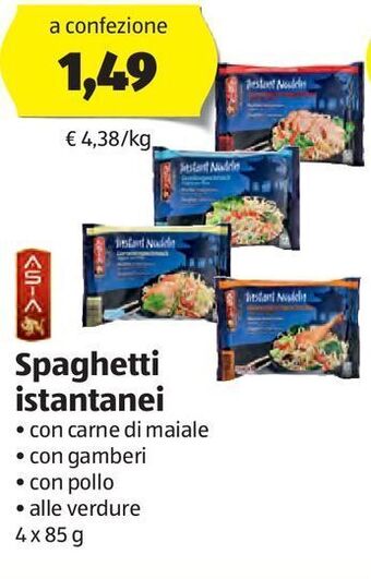 ALDI Spaghetti istantanei offerta