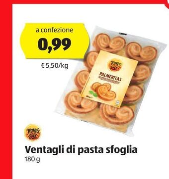 ALDI Ventagli di pasta sfoglia offerta